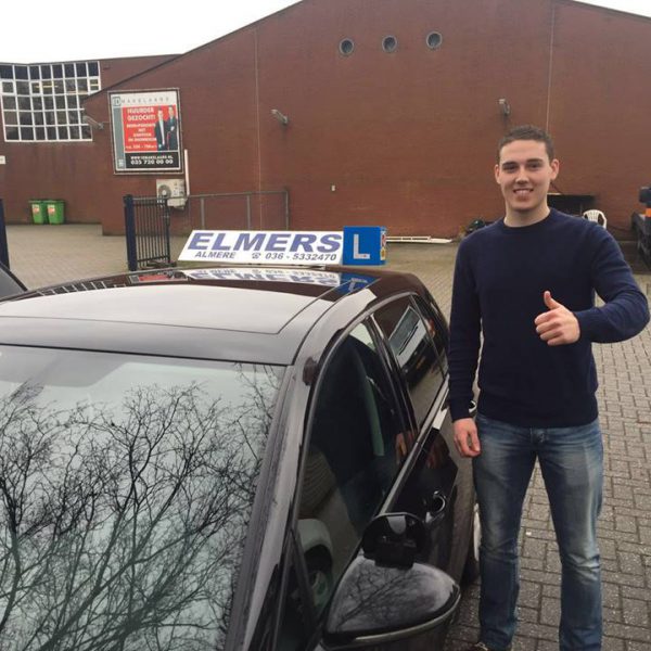 Elmers Rijschool Student Rijbewijs Gehaald