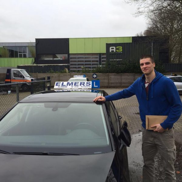 Elmers Rijschool Student Rijbewijs Gehaald